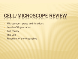 Cell/Microscope Review - Union Beach School District