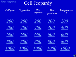 Cell Jeopardy - Marquette University High School