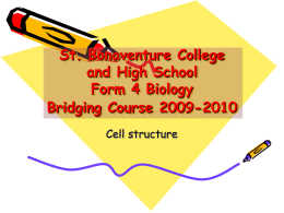 St. Bonaventure College and High School Form 4 Biology