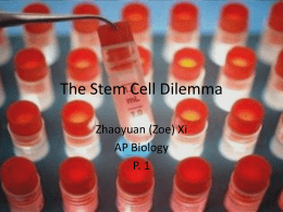 Stem Cells - California Science Teacher