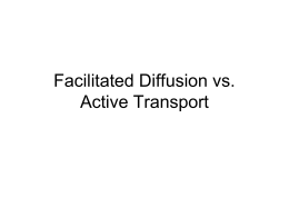 Facilitated Diffusion vs. Active Transport