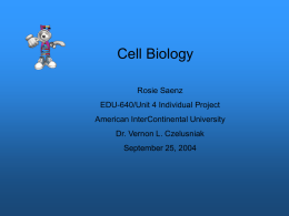 Storyboard : Cell Biology for Plants and Animals G