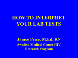 HOW TO INTERPRET YOUR LAB TESTS