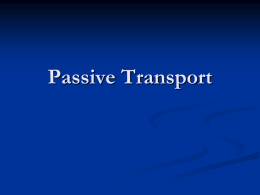 Passive Transport