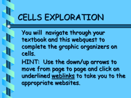 Cells Webquest