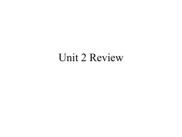Unit 2 Review - Effingham County Schools