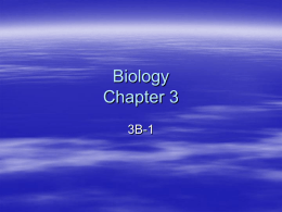 Biology 3B-1 - secondary