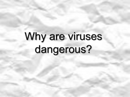 Viruses have been called the greatest threat to the survival of