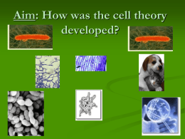 Cell Theory and Viruses - Hicksville Public Schools / Homepage