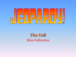 Cell Jeopardy Review