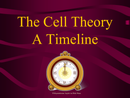 The Cell Theory – a timeline