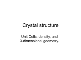Crystal structure - mrnicholsscience