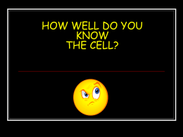 Cell BINGO with answers