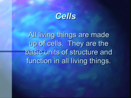 Cells - TeacherWeb