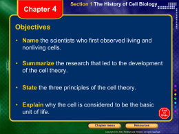 Section 3 Cell Organelles and Features