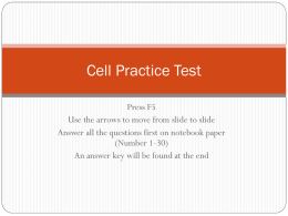 Cell Practice Test