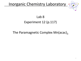 MnAcacfinal - Chemistry at Winthrop University