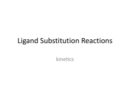 Ligand Substitution Reactions