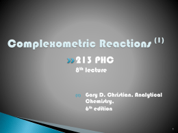 Complexometric Reactions (1)