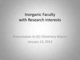 Inorganic Chemistry Presentation