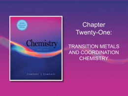 Chemistry 6/e Steven S. Zumdahl and Susan A. Zumdahl
