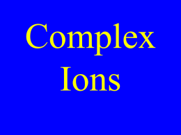 Complex Ions
