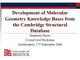 Structural Knowledge Base Development for Metal Complexes