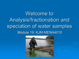 Difference between total analysis, fractionation and species