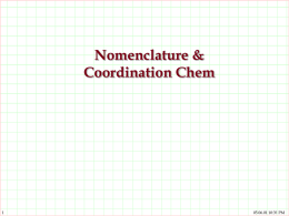 Transition Metals and Coordination Chem