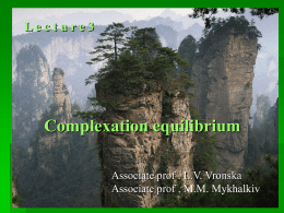 03 Complexation equilibrium