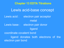 Chapter 12 (Complexometric Titration)