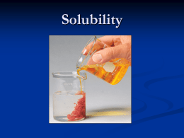 Solubility & Complex Ions