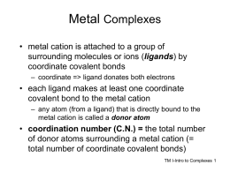 Metal Complexes