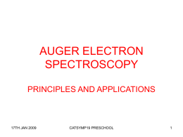 auger electron spectroscopy principles and applications
