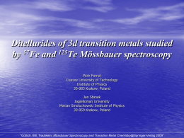 Ditellurides of 3d transition metals studied by 57Fe and 125Te
