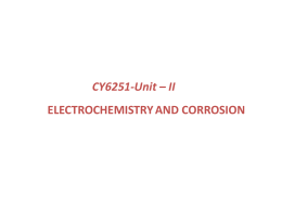 Unit - II Electrochemistryx