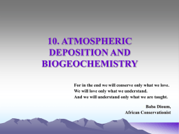 10. atmospheric deposition and biogeochemistry