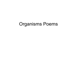 Organisms Poems