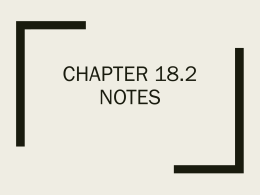 Chapter 18.2 Notes