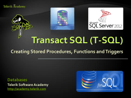 Transact SQL (T-SQL)