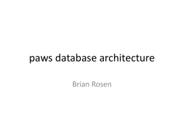 paws database architecture
