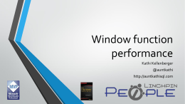 Window function performance