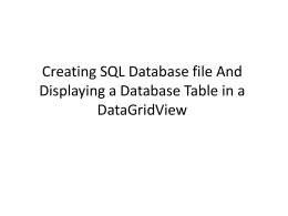 Building CASE Tools Data Base Using Microsoft SQL