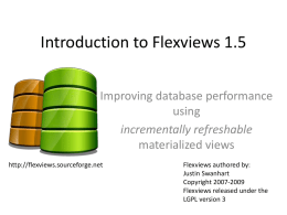 Introduction to Flexviews 1.5
