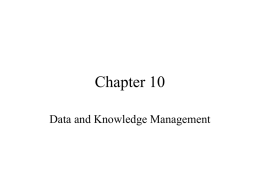 Data and Knowledge Management