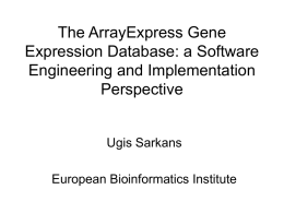 The ArrayExpress Gene Expression Database: a Software