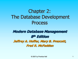 Ch 2 Database Development