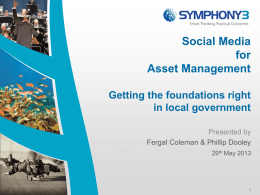 Asset 2013 - Social media for asset management