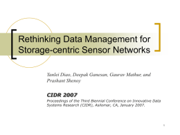 Rethinking Data Management for Storage