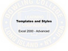 Excel 2000 Advanced